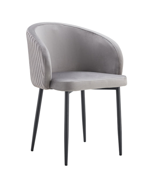 Chaise Carlita avec Accoudoirs et Pieds Métal Noir – Élégance et Confort