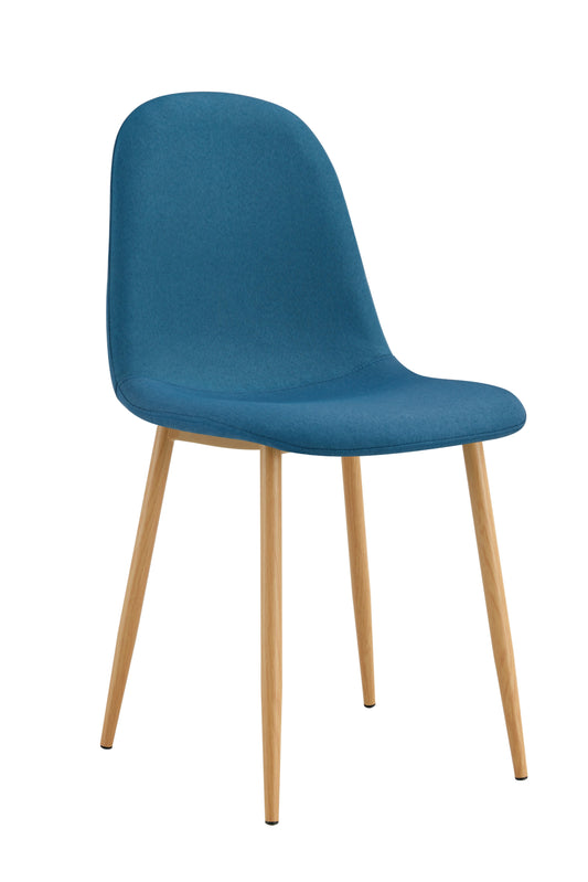 Chaise Scandinave en Tissu avec Pieds en Bois – Style Nordique et Confort