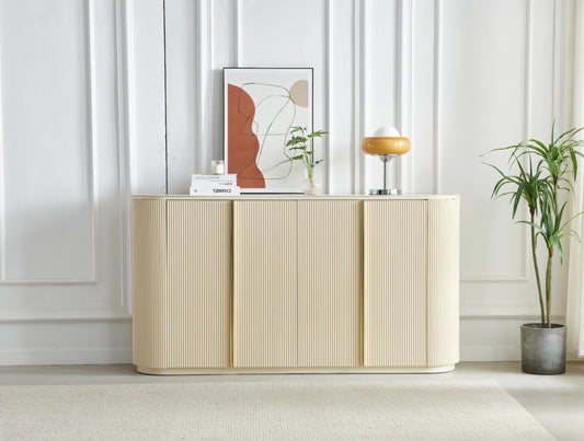 Buffet Calypso en céramique effet travertin – Élégance et modernité