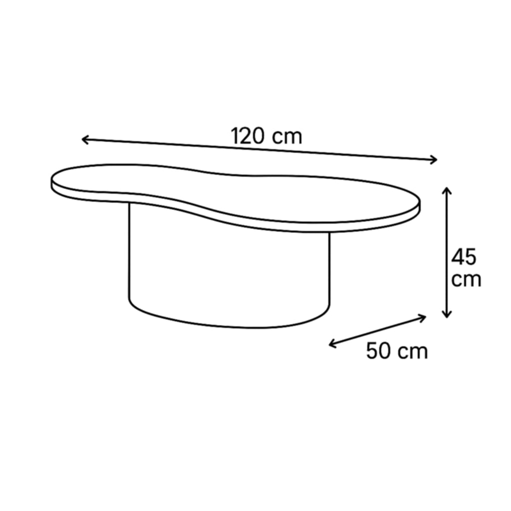 Table Basse Florea – Blanc 120x50 cm