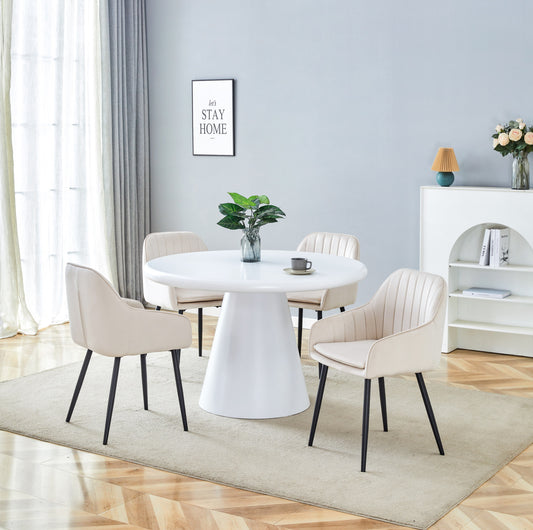 Table à manger Assia – Finition blanc moderne
