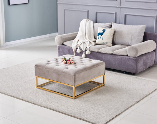 Table Basse à Tiroirs Gold Moka – 80x80x43 cm