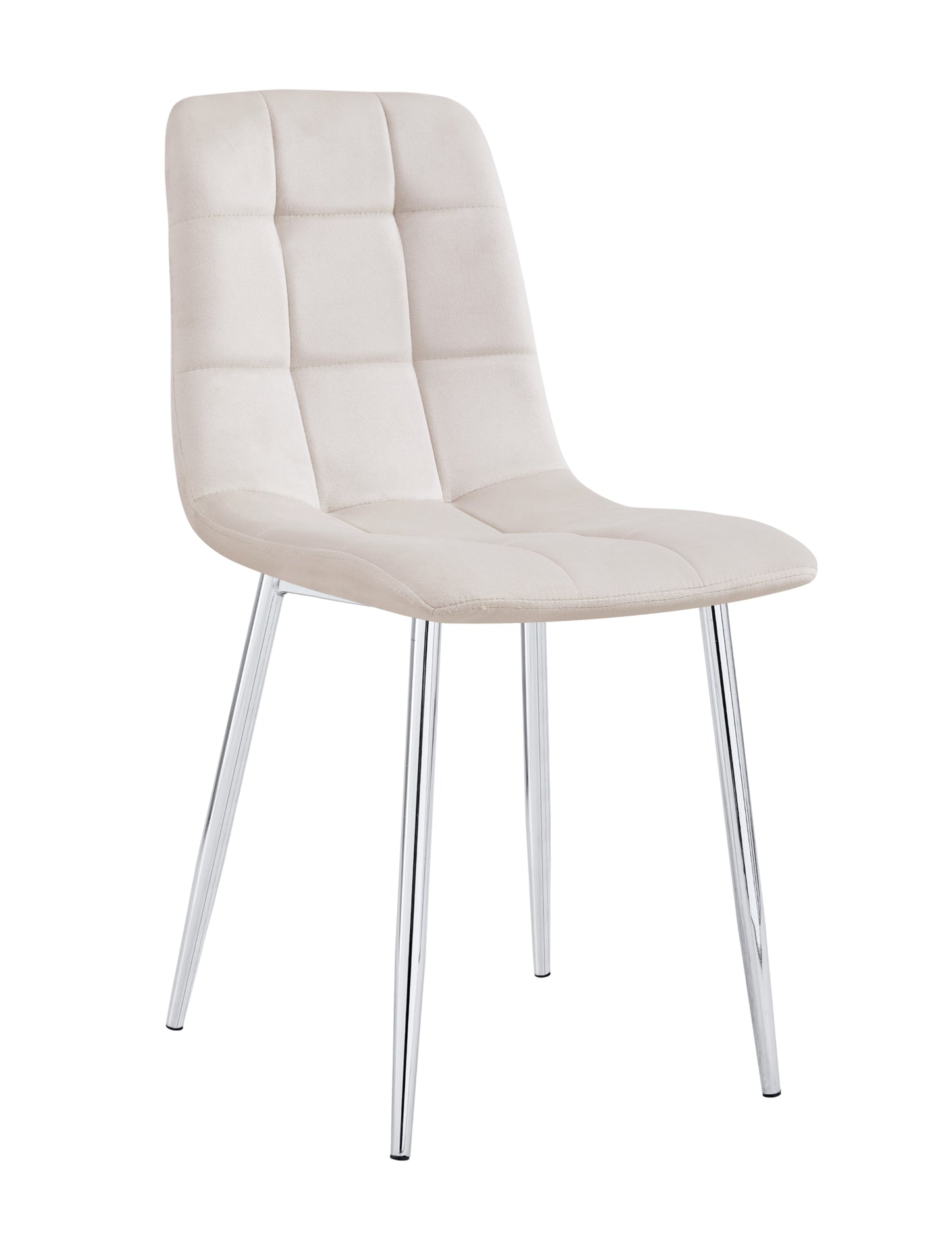Chaise Elisa en Velours avec Pieds Chromés – Élégance et Modernité