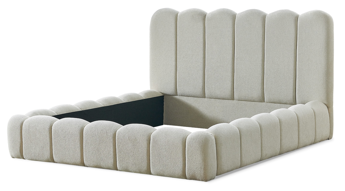 Cadre de lit Bubble moderne en bois et métal au design élégant