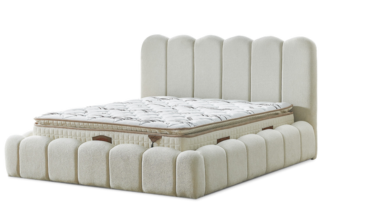 Cadre de lit Bubble moderne en bois et métal au design élégant