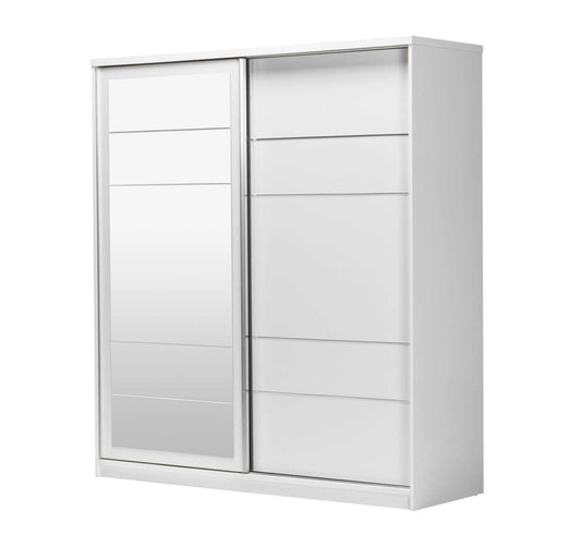 Armoire Palma 160 cm à 2 portes coulissantes – Design moderne et rangement pratique