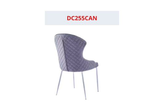 Chaise Hilton en Velours avec Pieds Chromés – Confort et Élégance