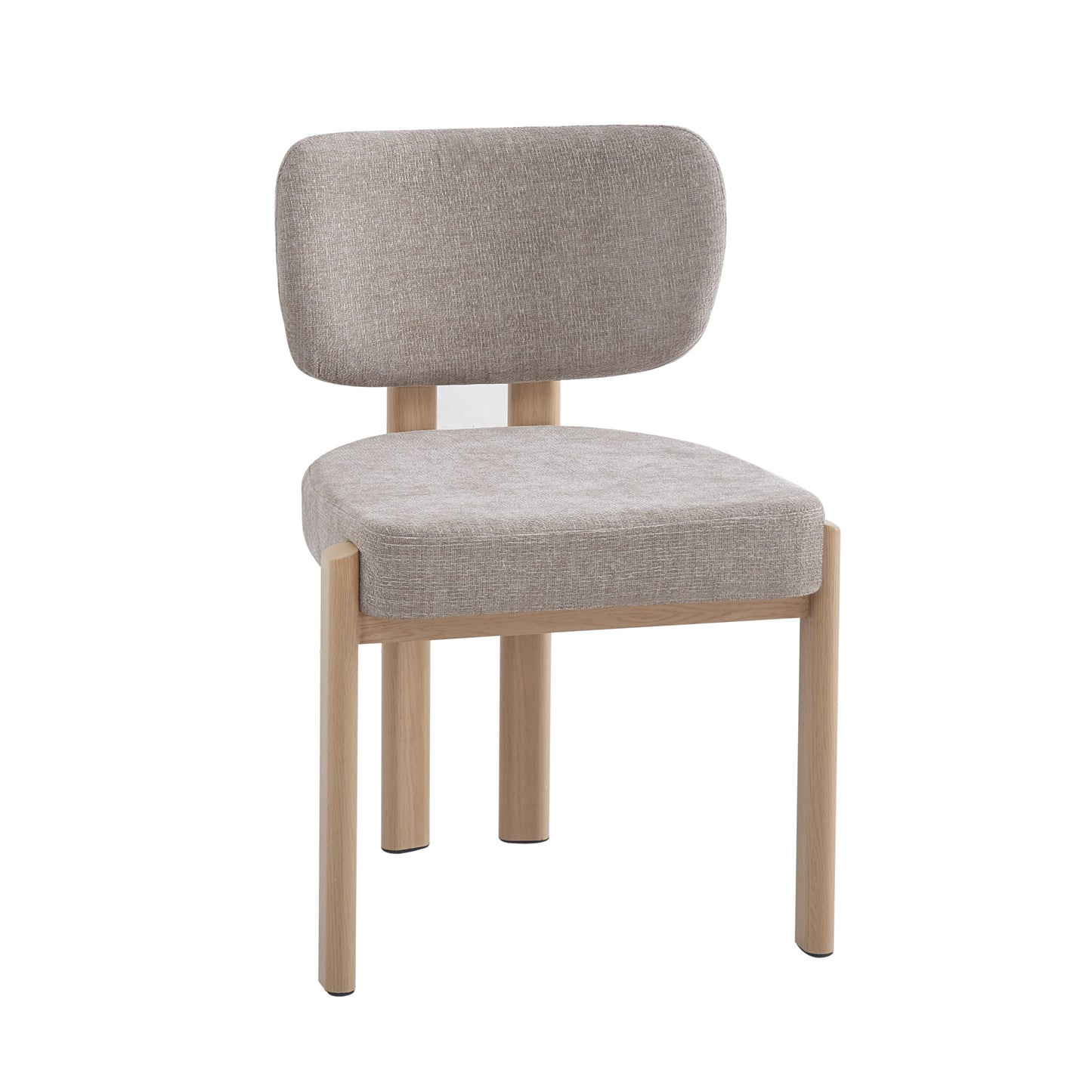 Chaise Baguette en Tissu Serge Chenille avec Pieds Effet Bois – Confort et Élégance
