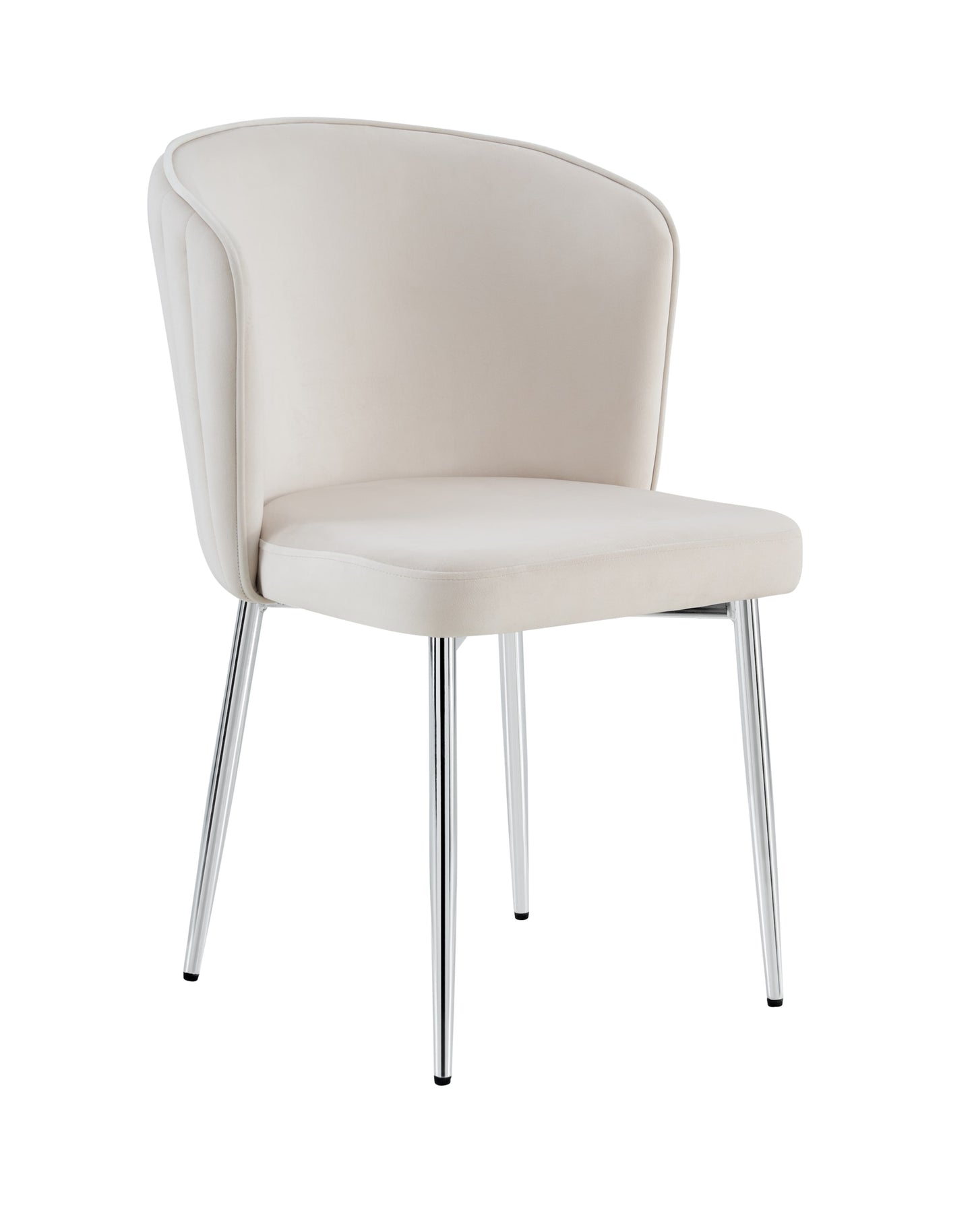 Chaise Diana en Velours avec Pieds Chromés – Élégance et Confort