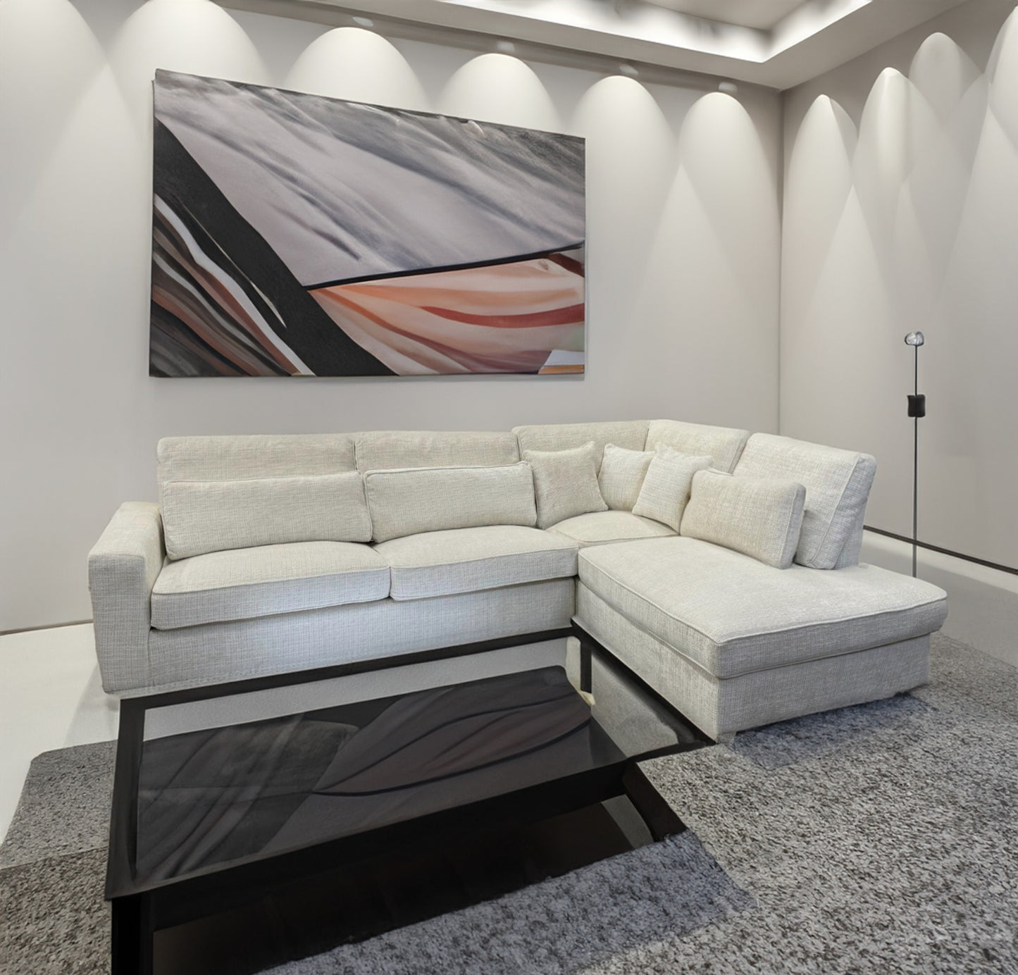 Canapé Mabrella – Angle droit moderne 215 x 230 cm