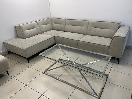 Canapé d’Angle Gauche Sienna – Tissu Beige Élégant