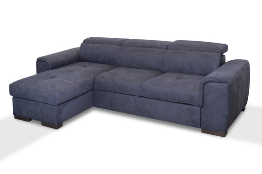 Canapé d’Angle Convertible Capri – Tissu 264x255 cm