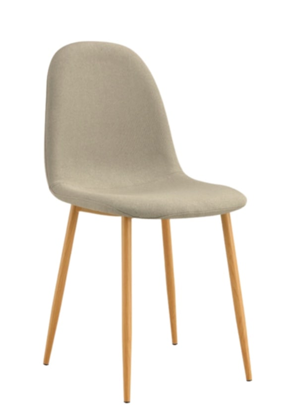 Chaise Scandinave en Tissu avec Pieds en Bois – Style Nordique et Confort