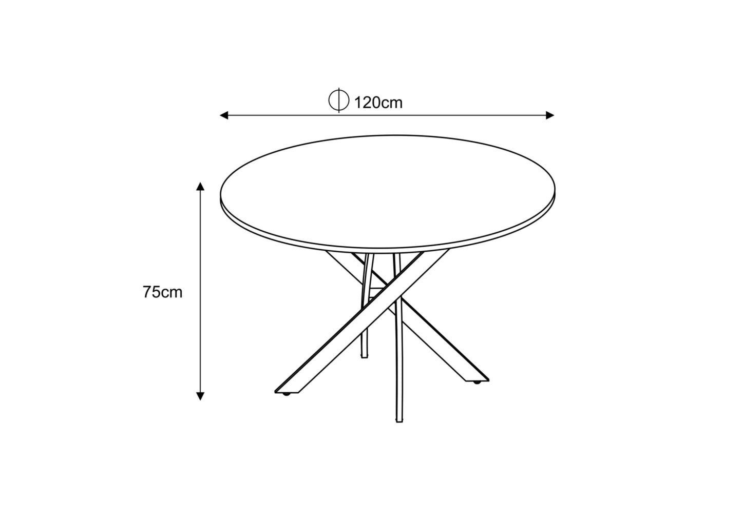Table repas Jessica – Pieds gold et plateau effet marbre noir 120x75 cm