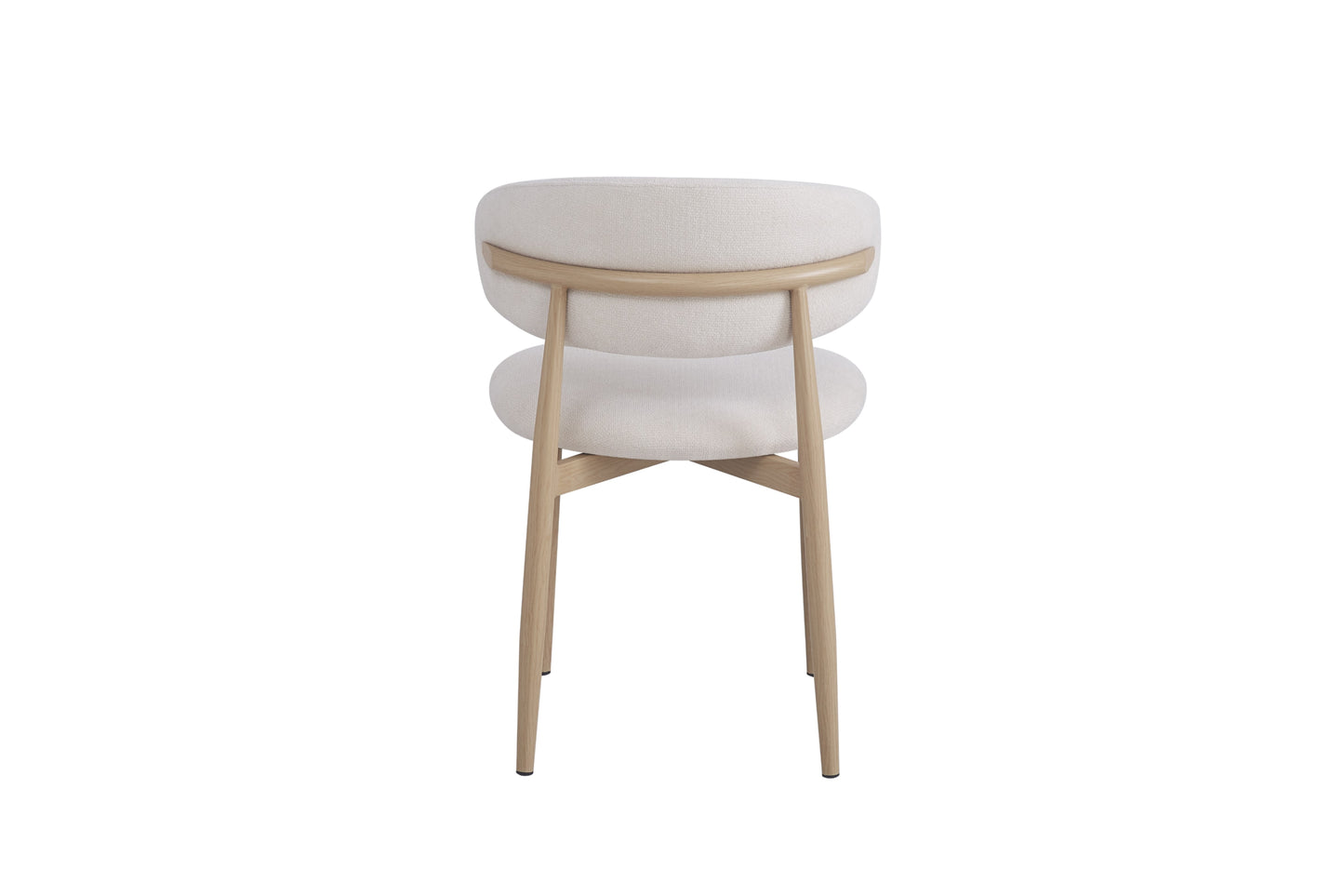 Chaise Lucile en Tissu Beige avec Pieds Effet Bois – Confort et Élégance