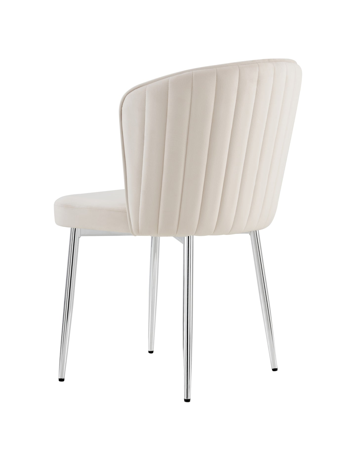Chaise Diana en Velours avec Pieds Chromés – Élégance et Confort