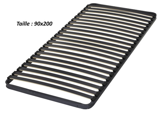 Cadre à lattes 90x200 cm – 21 lattes pour un soutien optimal