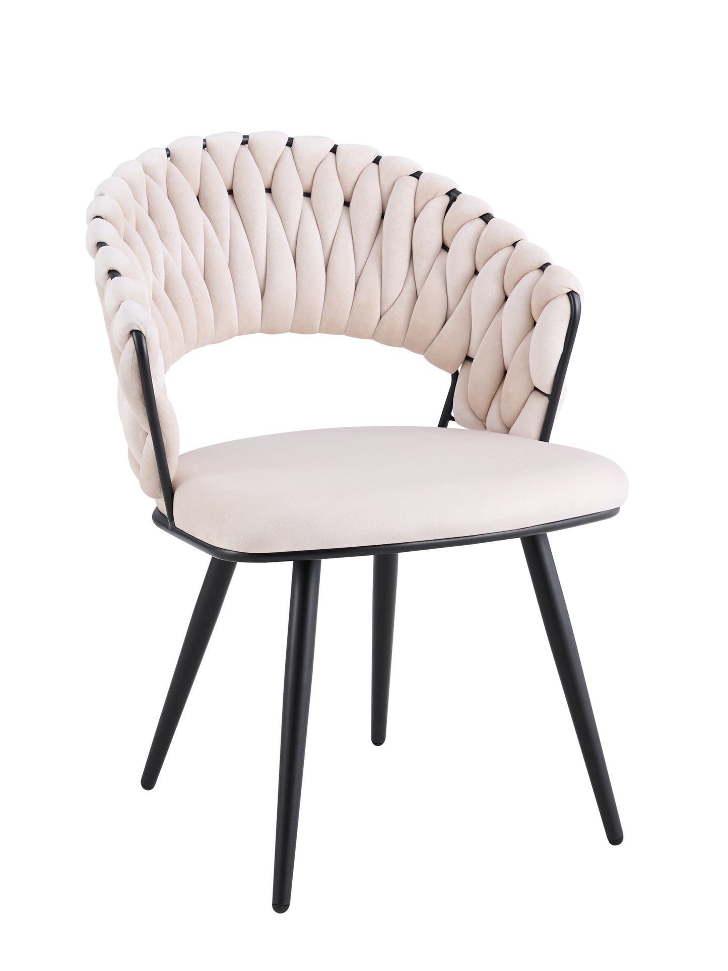 Chaise Carolina avec Pieds en Métal Noir – Élégance et Robustesse