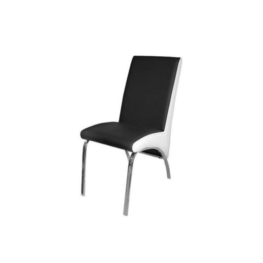 Chaise Fate en Similicuir Noir et Blanc – Style Moderne et Confort