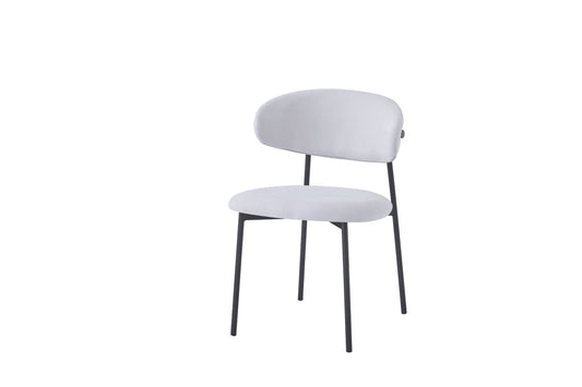 Chaise Lulu avec Pieds Métal Noir – Élégance et Confort