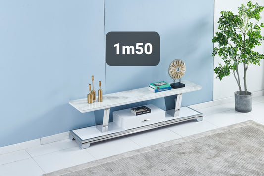 Meuble TV Versus – Plateau en Marbre 150 cm