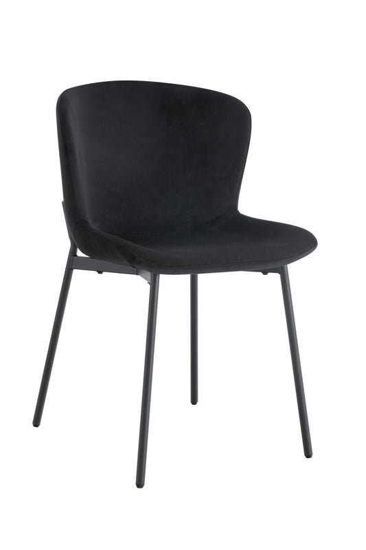 Chaise Hailey avec Pieds Métal Noir – Confort et Élégance