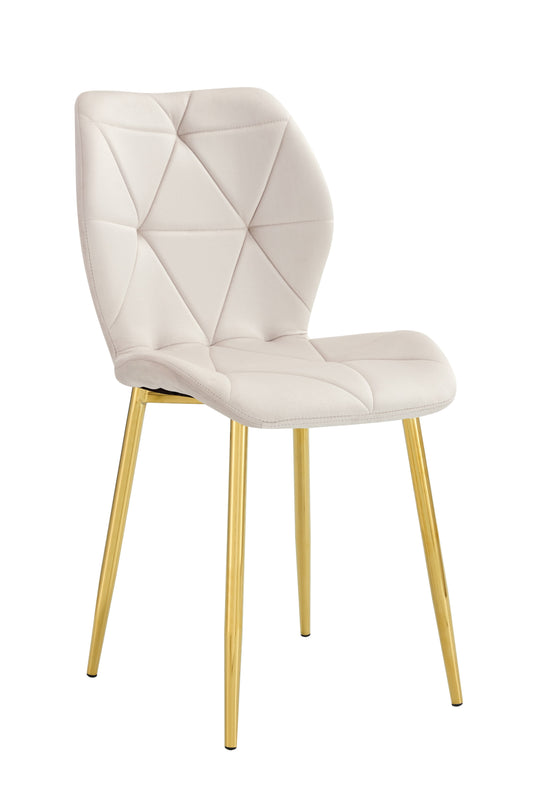 Chaise Coquillage avec Pieds Dorés – Élégance et Confort