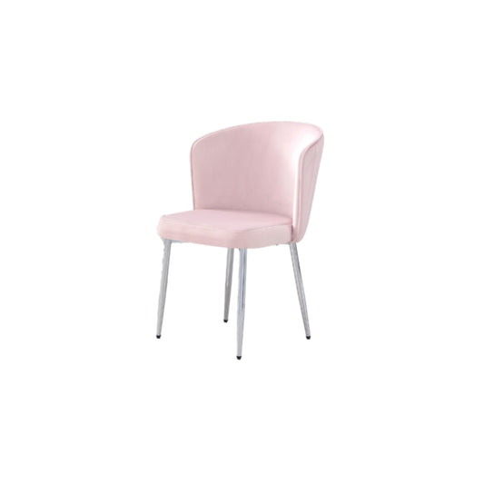Chaise Diana en Velours avec Pieds Chromés – Élégance et Confort