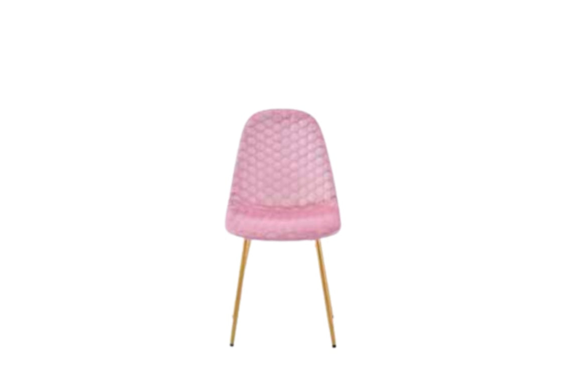 Chaise Scandinave Abeille en Velours avec Pieds Dorés – Élégance et Confort