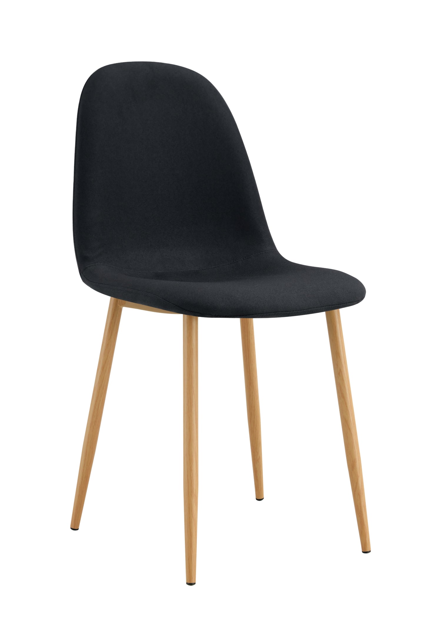 Chaise Scandinave en Tissu avec Pieds en Bois – Style Nordique et Confort