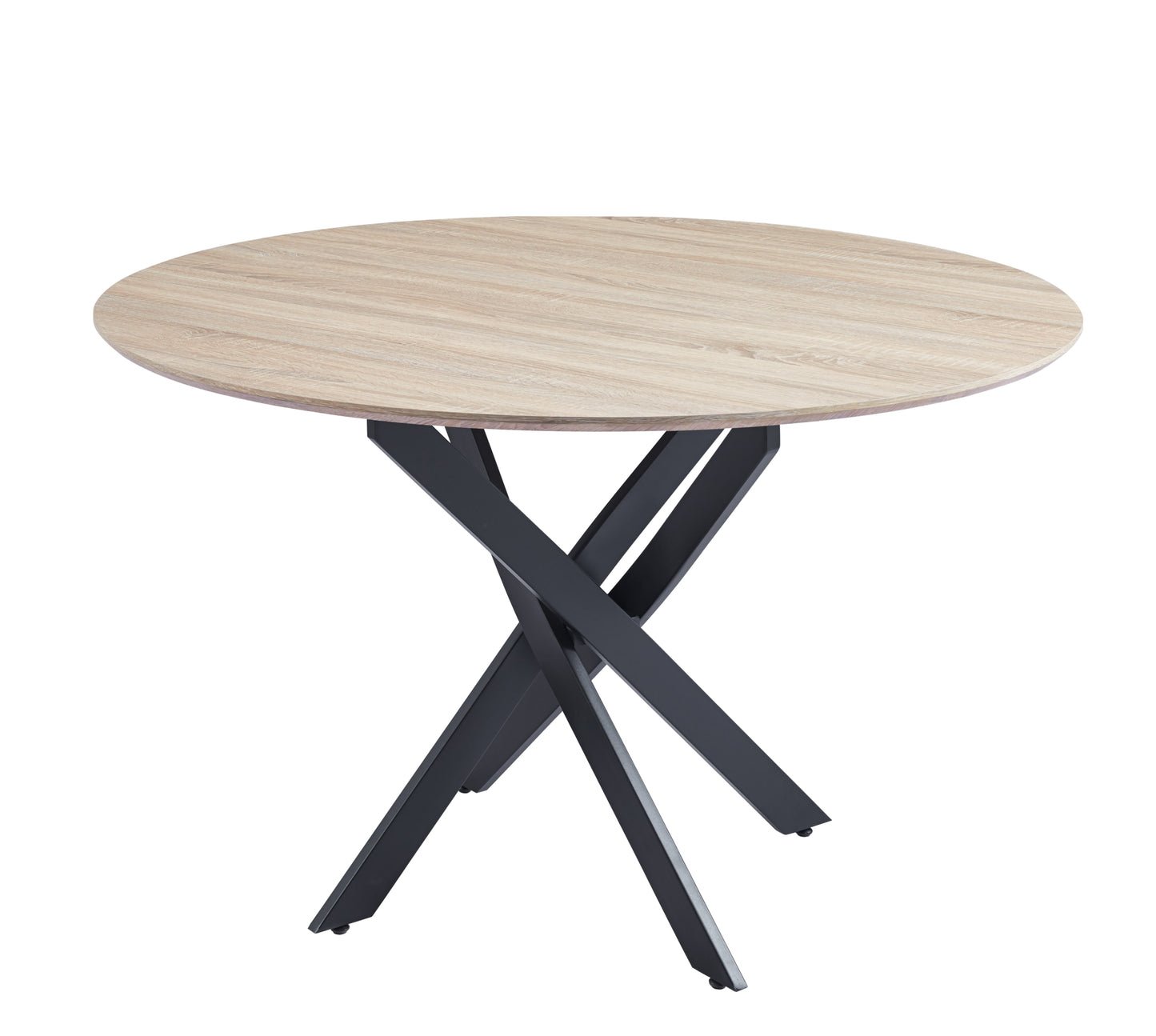 Table de repas Jessica XXL – Pieds métal noir et plateau 120x75 cm
