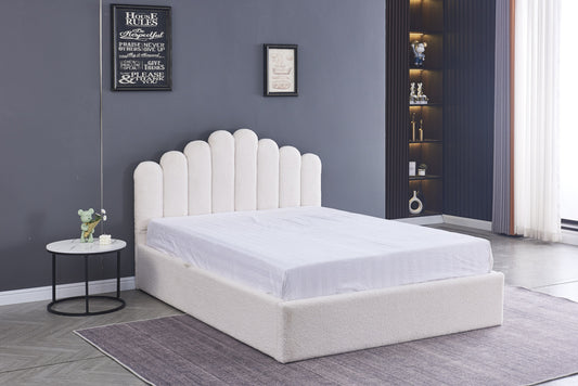 Lit Doha en Velours Doudou avec Coffre – 160x200 cm – Confort et Rangement
