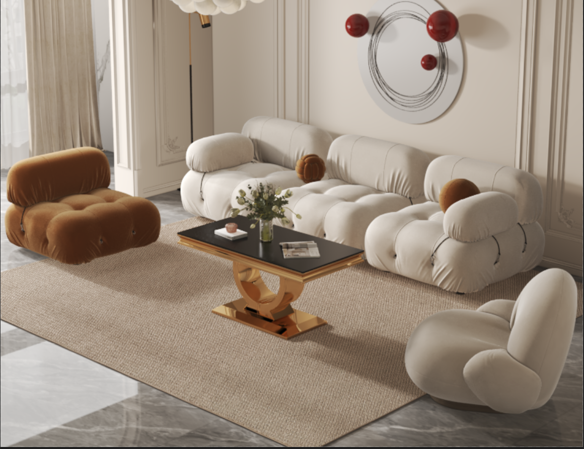 Table Basse Design INVICTUS Gold – 120x60 cm