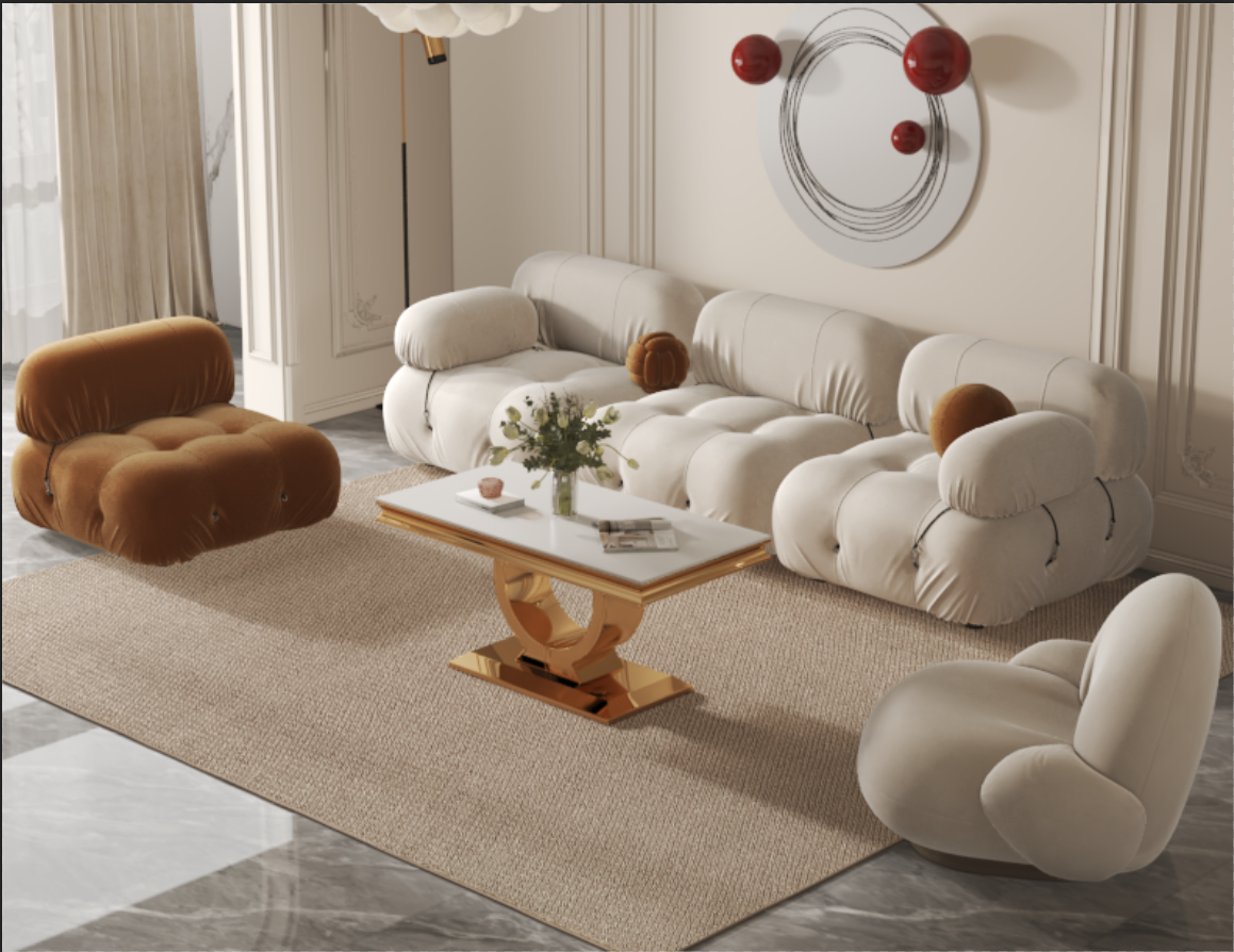 Table Basse Design INVICTUS Gold – 120x60 cm